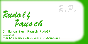 rudolf pausch business card